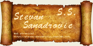 Stevan Sanadrović vizit kartica